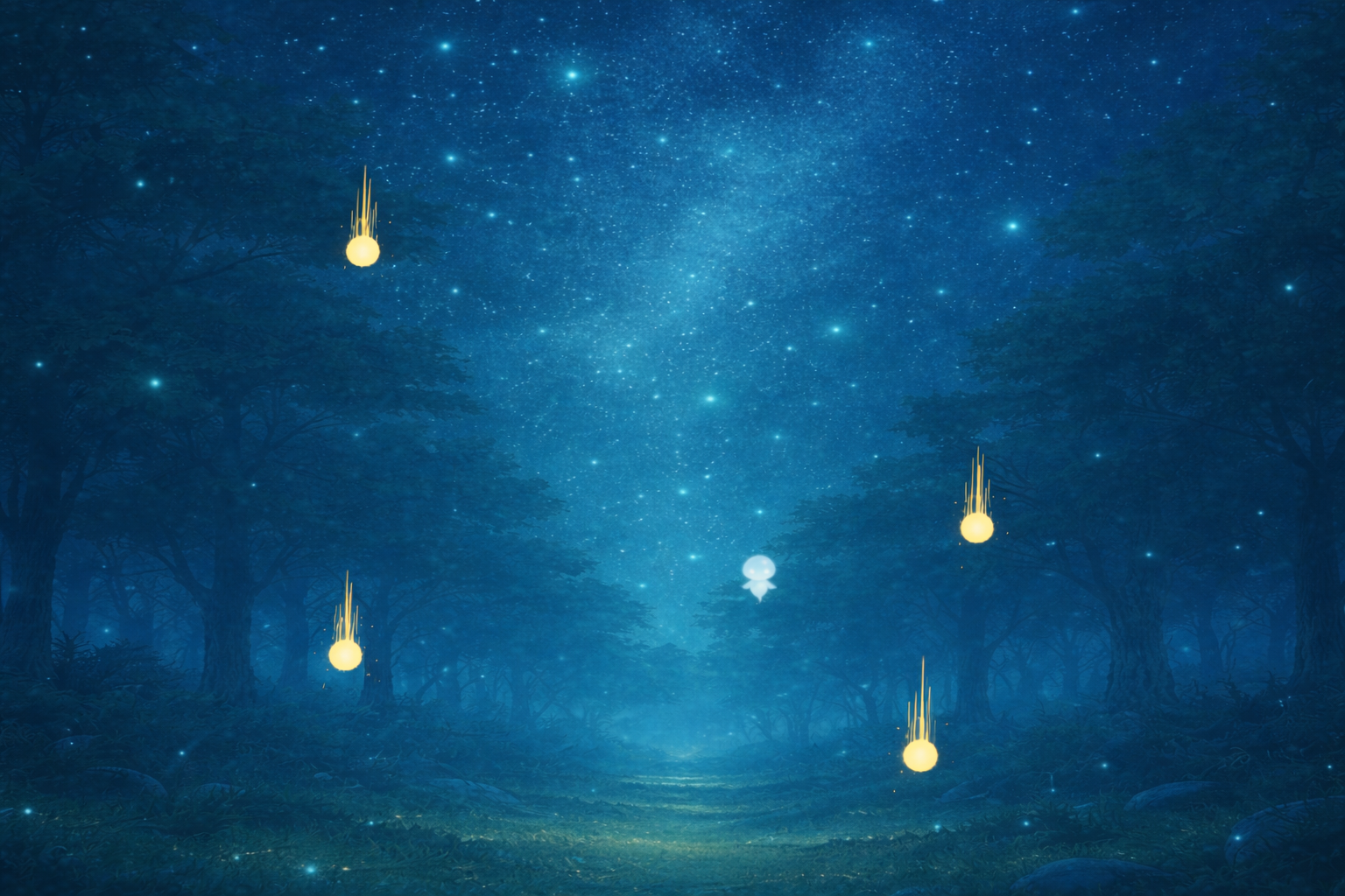 A calm and abstract world representing gentle growth
